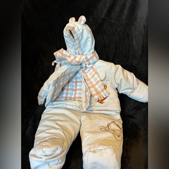 Blue two-piece detachable baby snowsuit 0 to 6 months. - Picture 1 of 5